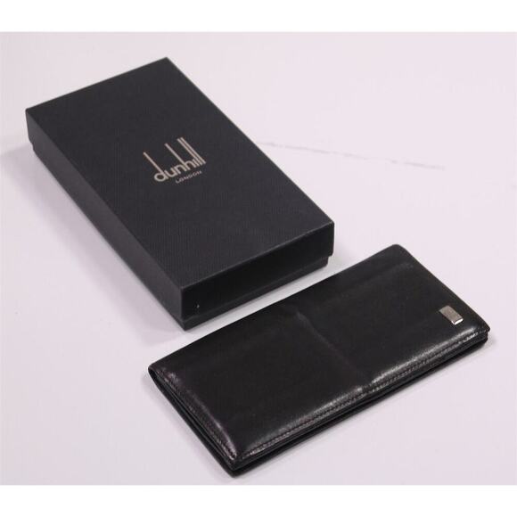 Dunhill London Black Leather Long Bifold Wallet - Picture 1 of 9